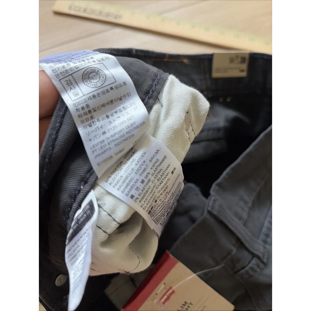 Levi's 513 Slim Straight Jeans Men's Size 30x32 Gray Stretch New